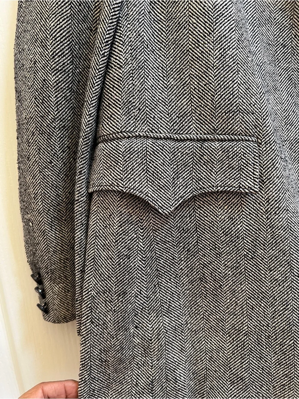 Circle S 40R 100% Silk Western Blazer Herringbone Cowboy Sport Coat Ranchwear
